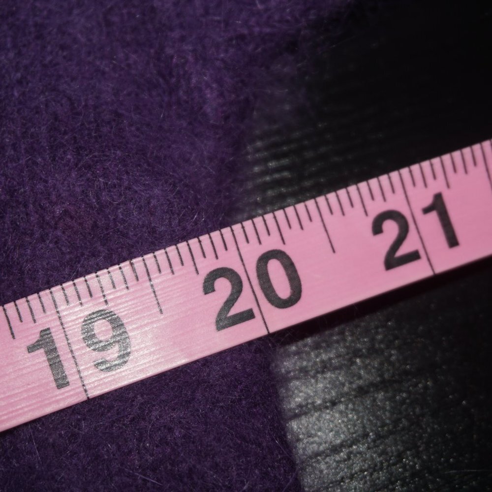 Vintage 80s Purple Bobble Lambswool Angora Sweater - Picture 6 of 6